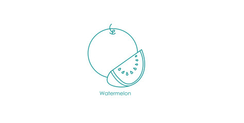 Watermelon Vape Flavor Icon Illustration Design