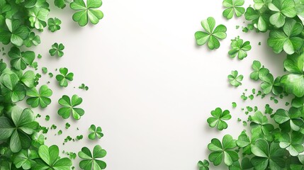  St Patrick day background, clover set