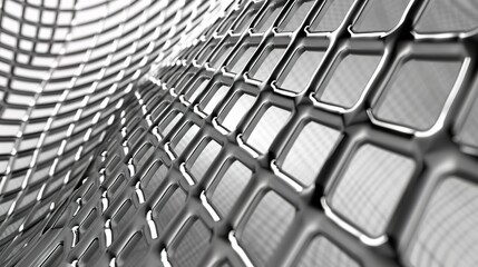 Obraz premium Abstract Metal Wire Gradient Mesh - a captivating and modern visual. The gradient mesh creates a sleek and stylish metallic texture.