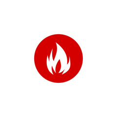 Fire flame sign icon isolated on transparent background