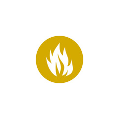 Fire flame sign icon isolated on transparent background