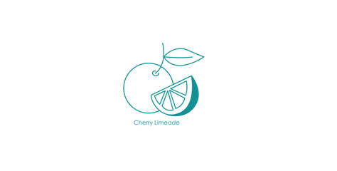 Cherry Lemonade Vape Icon Illustration Design