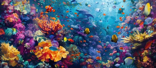 Vibrant Underwater Paradise: A Coral Reef's Beauty