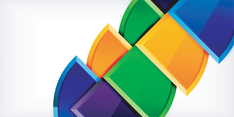 Glossy circles geometric background. Vector Illustration For Wallpaper, Banner, Background, Card, Book Illustration, landing page