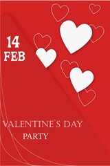 Valentine's day party invitation poster