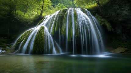 Long Exposure Image of Bigar Falls from Romania