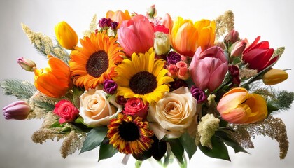 Combining different flowers creates eye-catching designs.  