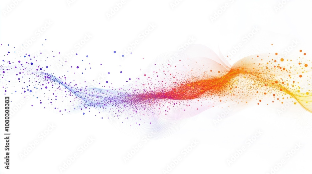 Poster a conceptual image of a quantum communication network, highlighting a network of glowing particles l