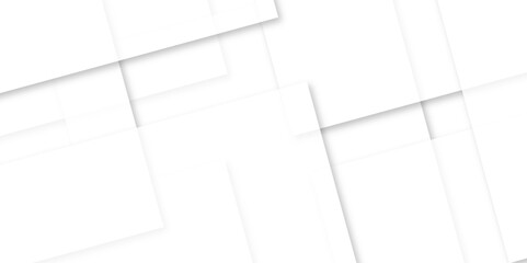 Modern white and gray technology concept diamond triangle geometric line background. Creative design with white boxes and 3d white rectangle business card. soft shadows as pattern, top view. squares.