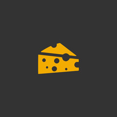 simple yellow cheese food logo vector illustration template design