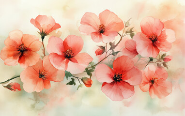 Retro style floral texture art background
