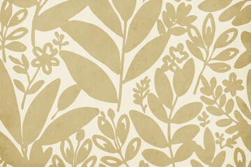 Botanical background. Abstract plant shapes. Minimalist illustration for printing on wall decorations.