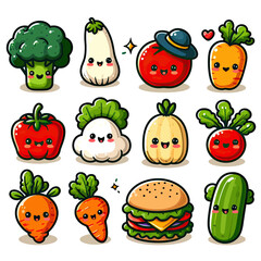 set of vegetables