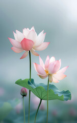 Fresh lotus theme art background
