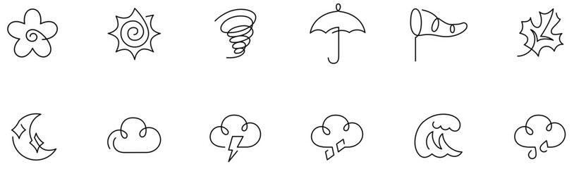 Set of Weather icons