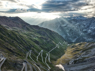 Stelvio Pass (Passo Del Stelvio) in the Italian Alps