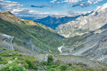 Stelvio Pass (Passo Del Stelvio) in the Italian Alps