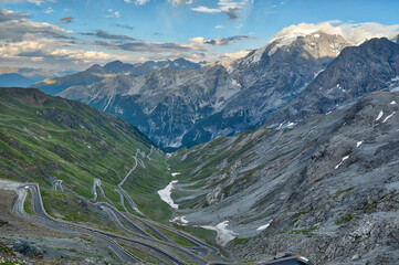 Stelvio Pass (Passo Del Stelvio) in the Italian Alps