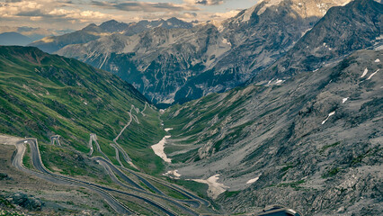 Stelvio Pass (Passo Del Stelvio) in the Italian Alps