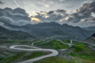 Stelvio Pass (Passo Del Stelvio) in the Italian Alps