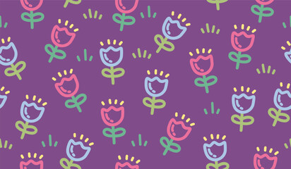 PrintFloral seamless pattern design vector