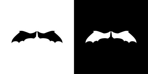 bat wing icon Outline sign symbol set