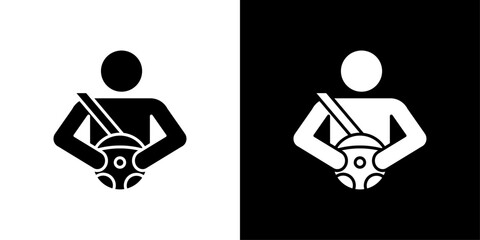 car driver icon Outline sign symbol set