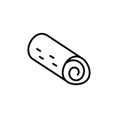 Roll cake outline icons, minimalist vector illustration ,simple transparent graphic element .Isolated on white background