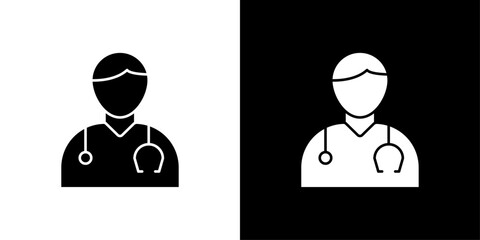 Doctor icon Outline sign symbol set