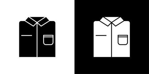 dress shirt icon Outline sign symbol set