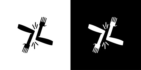 elbow greeting icon Outline sign symbol set