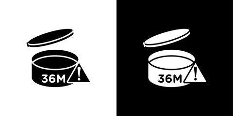 Expiration date icon Outline sign symbol set