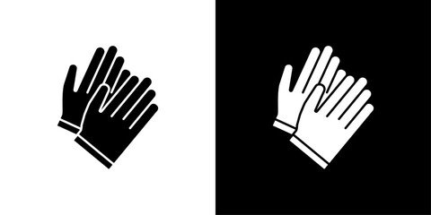 Garden gloves icon Outline sign symbol set