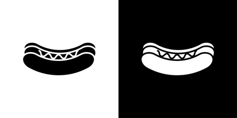 Hotdog icon Outline sign symbol set
