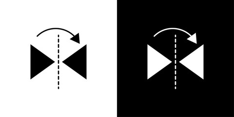 Reflect tool icon Outline sign symbol set
