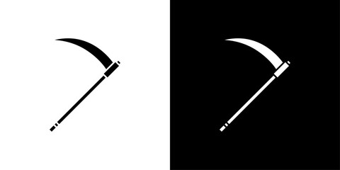 Scythe icon Outline sign symbol set