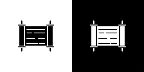 Torah icon Outline sign symbol set