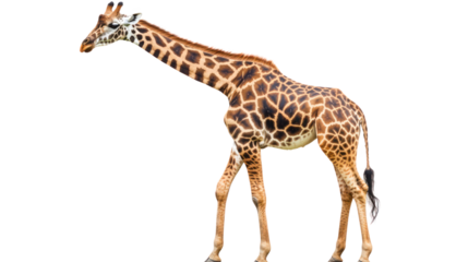 giraffe on white