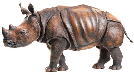 Fototapeta premium rhinoceros isolated on white background
