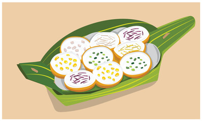 Coconut pudding, KANOM KHROG Coconut rice pancakes,kind of Thai sweetmea Snacks