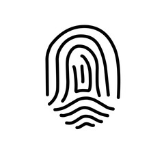 Fingerprint Line Icon