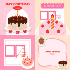 happy birthday to you, 생일 축하 케이크 일러스트 디자인