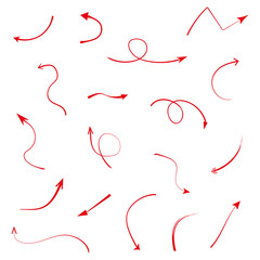 Collection of red arrows