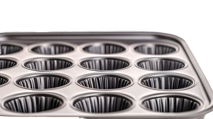 Muffin tin on a transparent background. isolated background.