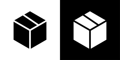 Box icon linear logo isolated