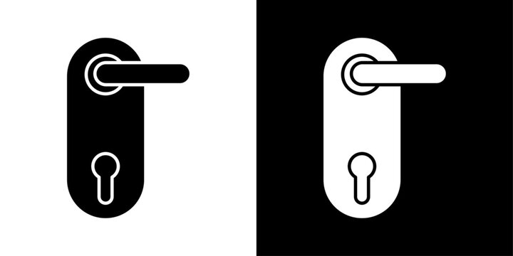 Door knob icon linear logo isolated