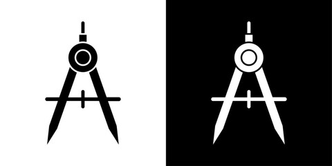 geometric compass icon linear logo isolated © student