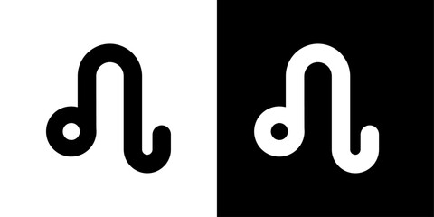 Leo zodiac sign icon linear logo isolated