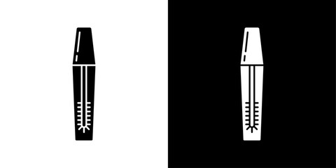 Mascara brush icon linear logo isolated