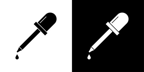 pipette icon linear logo isolated